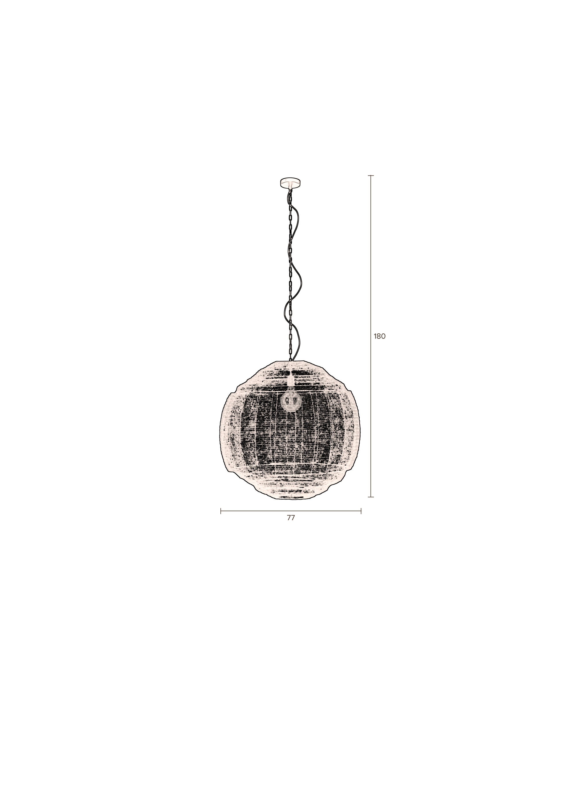 Dutchbone Meezan Sand Grey Metal Weave Pendant Light XL